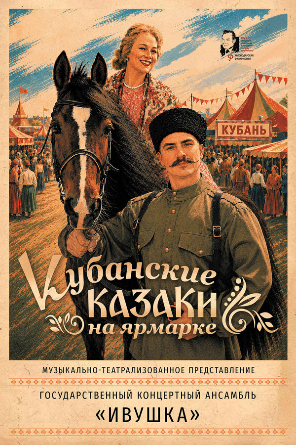 Кубанские казаки на ярмарке